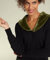 Cardi Fake Fur Collar Cupcake Oasis Green