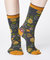 Garden Floral Print Bamboo Socks Mid Grey Marl