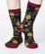 Garden Floral Print Bamboo Socks Navy