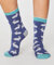 Rabbit Bamboo Socks Blueberry