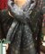 Scarf silk peguin greay-blue