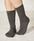 Solid Jackie Plain Bamboo Socks Charcoal