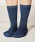 Solid Jackie Plain Bamboo Socks Denim