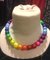 Necklace resin rainbow