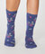 Larkin Leaf Bamboo Socks Blueberry